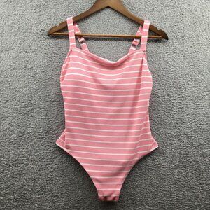 Splendid Flora Removable Soft Cup Suspender High-Leg‎ One-Piece Suit Pink L